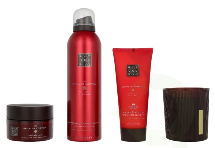 Rituals Ayurveda Medium Giftset 2025 565 ml Candle 140g/Body Cream 100ml/Body Scrub 125g/Foaming Shower Gel 200ml i gruppen SKÖNHET & HÄLSA / Presentkit / Presentkit För Henne hos TP E-commerce Nordic AB (D32638)