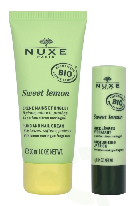 Nuxe Sweet Lemon Kit 34 ml Softening Lip Stick 4g/Hand And Nail Cream 30ml i gruppen SKÖNHET & HÄLSA / Manikyr/Pedikyr / Handkräm hos TP E-commerce Nordic AB (D32662)