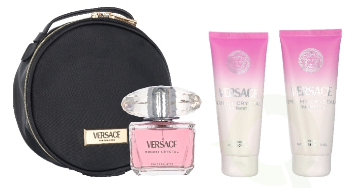 Versace Bright Crystal Giftset 290 ml Edt Spray 90ml/Body Lotion 100ml/Shower Gel 100ml/Pouch i gruppen SKÖNHET & HÄLSA / Presentkit / Presentkit För Henne hos TP E-commerce Nordic AB (D32816)