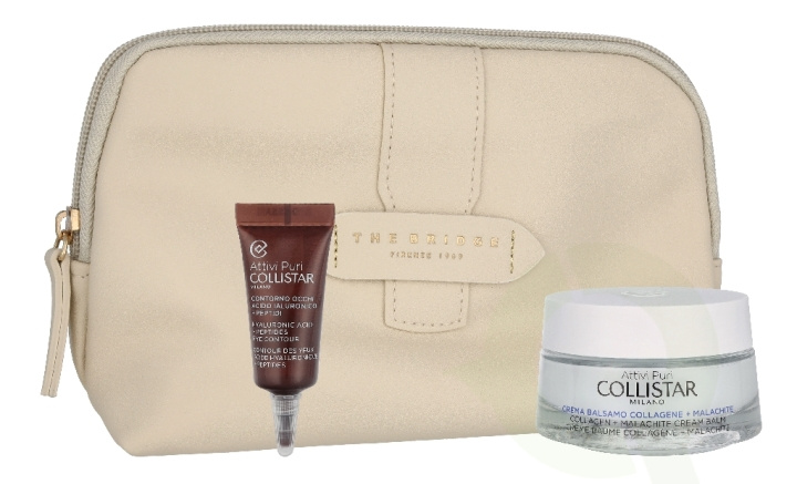 Collistar Attivi Puri Collagen Set 55 ml Collagen Balm Cream 50 ml/Mini Pure Active Eye Contour 5 ml/Pouch i gruppen SKÖNHET & HÄLSA / Hudvård / Ansiktsvård / Rengöring hos TP E-commerce Nordic AB (D32832)