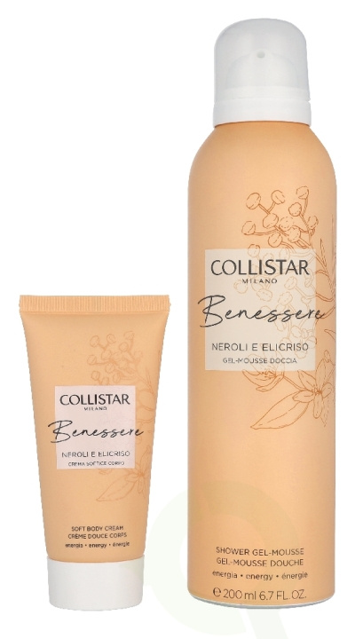Collistar Benessere Neroli And Helichrysum Set 250 ml Mousse Gel 200 ml/Soft Body Cream 50 ml i gruppen SKÖNHET & HÄLSA / Hudvård / Kroppsvård / Body lotion hos TP E-commerce Nordic AB (D32840)