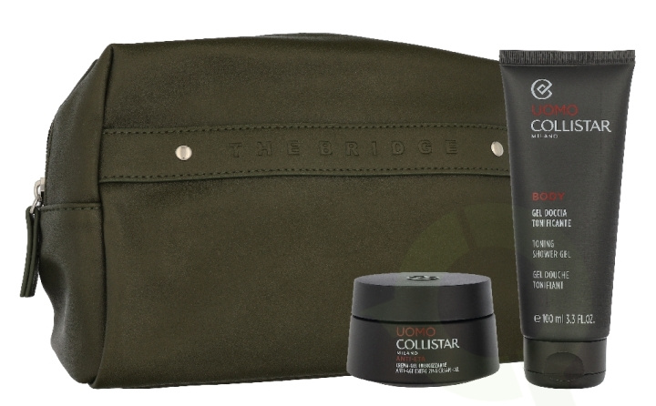Collistar Uomo Set 150 ml Energizing Anti-Age Cream Gel 50 ml/Mini Toning Shower Gel 100 ml/Pouch i gruppen SKÖNHET & HÄLSA / Hudvård / Kroppsvård / Bad & Duschcreme hos TP E-commerce Nordic AB (D32841)