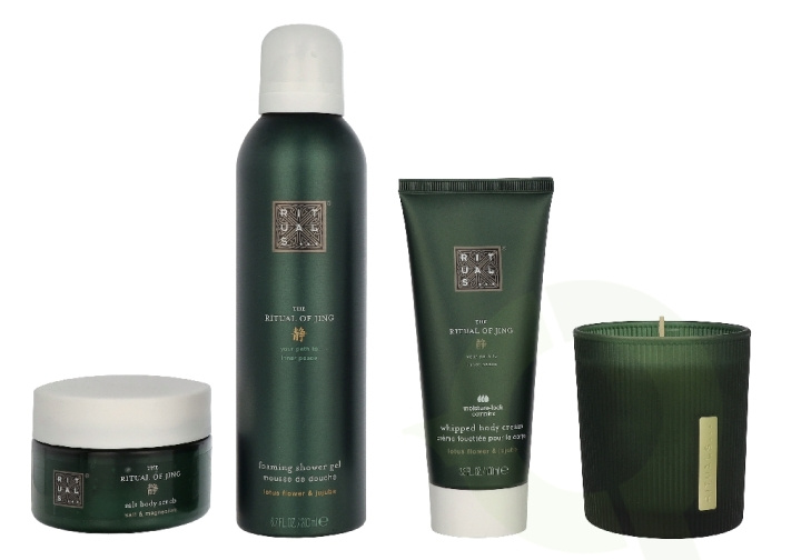 Rituals Jing Medium Giftset 565 ml Scented Candle 140g/Foaming Shower Gel 200ml/Body Cream 100ml/Body Scrub 125g i gruppen SKÖNHET & HÄLSA / Presentkit / Presentkit För Henne hos TP E-commerce Nordic AB (D32900)