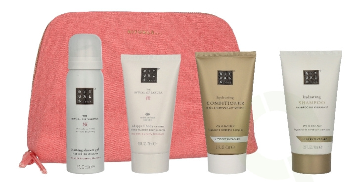 Rituals Sakura Body & Hair Travel Set 260 ml Foaming Shower Gel 50ml/Conditioner 70ml/Shampoo 70ml/Whipped Body Cream 70ml i gruppen SKÖNHET & HÄLSA / Hår & Styling / Hårvårdsprodukter hos TP E-commerce Nordic AB (D32901)