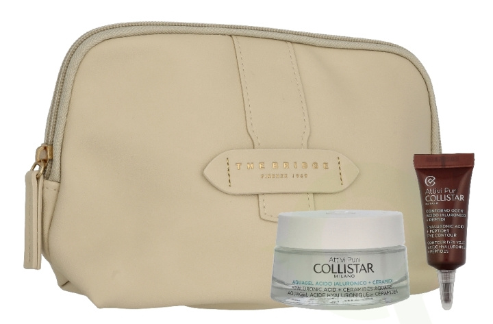 Collistar Attivi Puri Set 55 ml Aquagel Hyaluronic Acid Cream 50 ml / Mini Pure Active Eye Contour 5 ml / Pouch i gruppen SKÖNHET & HÄLSA / Hudvård / Ansiktsvård hos TP E-commerce Nordic AB (D32909)