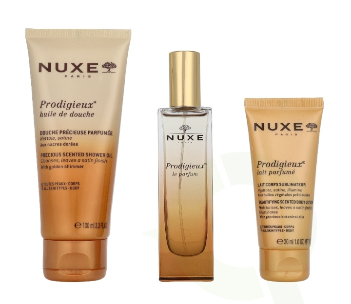 Nuxe Parfum Prodigieux Set 160 ml Shower Oil 100ml/Parfum Spray 30ml/Body Lotion 30ml i gruppen SKÖNHET & HÄLSA / Doft & Parfym / Parfym hos TP E-commerce Nordic AB (D32925)