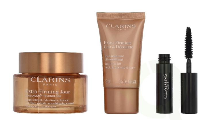 Clarins Extra-Firming Set 68 ml Day Cream 50ml/Cream 15ml/Mascara 3ml i gruppen SKÖNHET & HÄLSA / Presentkit / Presentkit För Henne hos TP E-commerce Nordic AB (D32937)