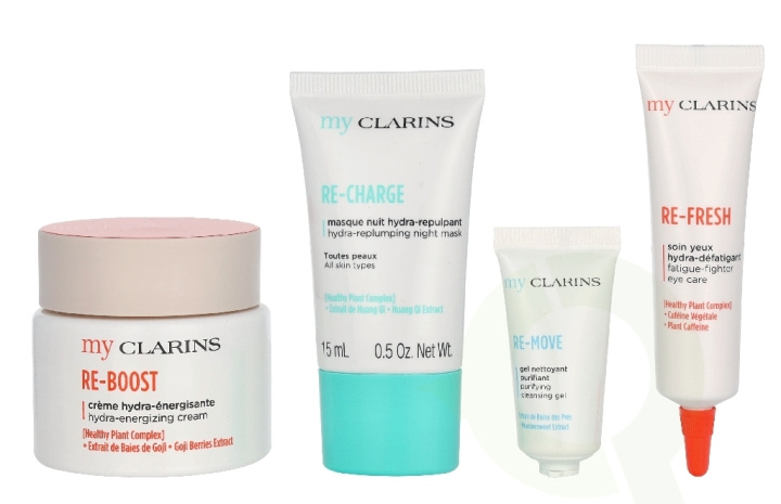Clarins My Clarins Set 95 ml Cream 50ml/Eye De-Puffer 15ml/Sleep Mask 15ml/Cleansing Gel 15ml i gruppen SKÖNHET & HÄLSA / Hudvård / Ansiktsvård hos TP E-commerce Nordic AB (D32943)