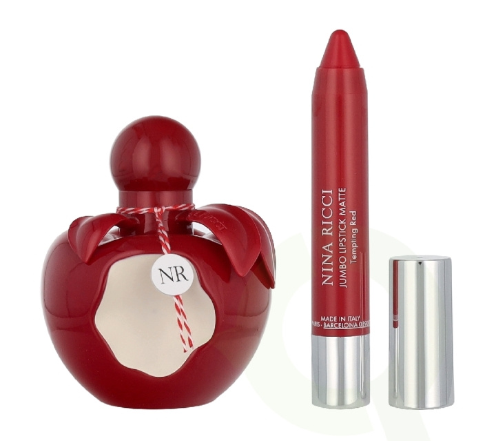 Nina Ricci Nina Rouge Giftset 52.5 ml Edt Spray 50ml/Lipstick 2,5gr i gruppen SKÖNHET & HÄLSA / Presentkit / Presentkit För Henne hos TP E-commerce Nordic AB (D32979)