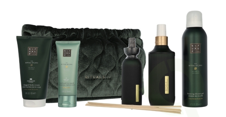 Rituals Jing Large Giftset 690 ml Home Perfume 200ml/Body Cream 150ml/Foaming Shower Gel 200ml/Mini Fragrance Sticks 70ml/Night Hand & Foot Mask 70ml i gruppen SKÖNHET & HÄLSA / Presentkit / Presentkit För Henne hos TP E-commerce Nordic AB (D33050)