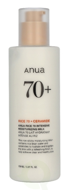 Anua Rice 70 + Ceramide Moisturizing Milk 150 ml i gruppen SKÖNHET & HÄLSA / Hudvård / Ansiktsvård hos TP E-commerce Nordic AB (D33097)
