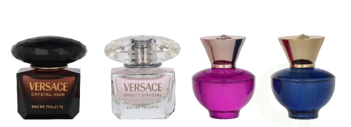 Versace Miniatures Set Women 20 ml 4x5ml - Crystal Noir Edt/Bright Crystal Edt/Dylan Purple Edp/Dylan Blue Edp i gruppen SKÖNHET & HÄLSA / Presentkit / Presentkit För Henne hos TP E-commerce Nordic AB (D33118)