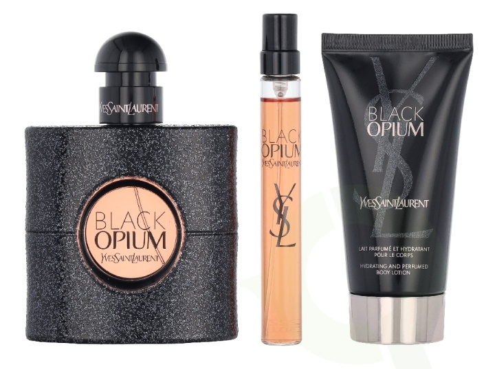Yves Saint Laurent YSL Black Opium Giftset 110 ml Edp Spray 50ml/Edp Spray 10ml/Body Lotion 50ml i gruppen SKÖNHET & HÄLSA / Doft & Parfym / Parfym hos TP E-commerce Nordic AB (D33206)