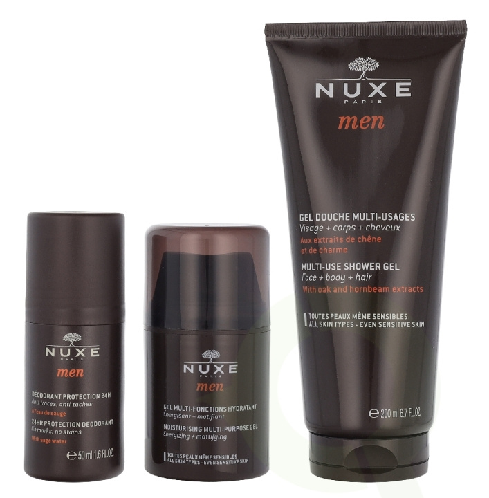 Nuxe Men Set 300 ml Deo Spray 50ml/ Cream 50ml/ Shower Gel 200ml i gruppen SKÖNHET & HÄLSA / Presentkit / Presentkit För Honom hos TP E-commerce Nordic AB (D33321)
