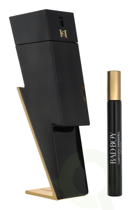 Carolina Herrera Bad Boy Giftset 110 ml Edt Spray 100ml/ Edt Spray 10ml i gruppen SKÖNHET & HÄLSA / Doft & Parfym / Parfym / Parfym för honom hos TP E-commerce Nordic AB (D33388)