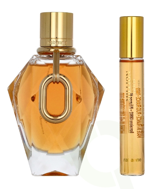 Paco Rabanne Million Gold For Her Giftset 110 ml Edp Spray 90ml/Edp Spray 20ml i gruppen SKÖNHET & HÄLSA / Doft & Parfym / Parfym / Parfym för henne hos TP E-commerce Nordic AB (D33389)