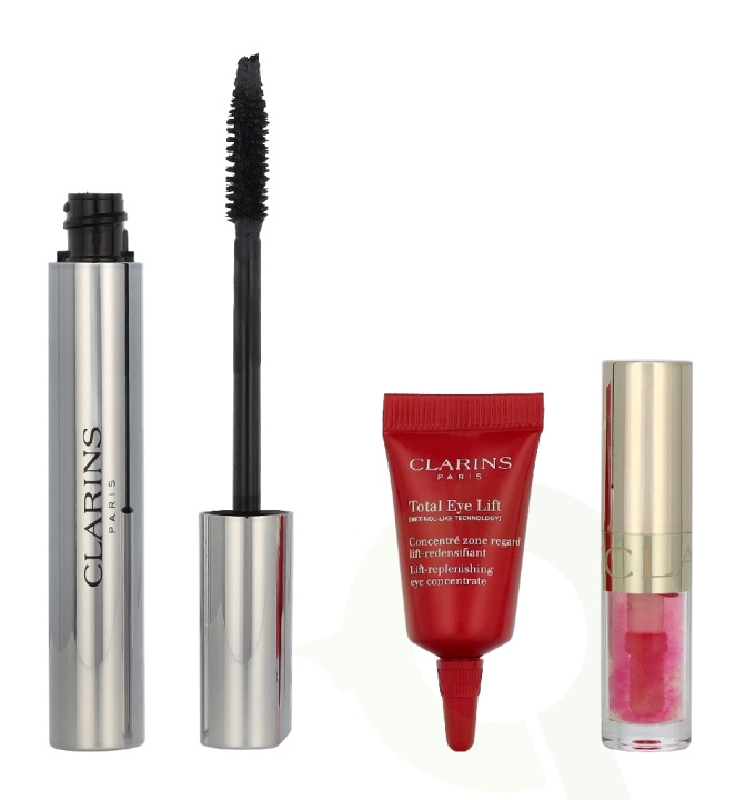 Clarins Wonder Perfect XXL Giftset 12.4 ml Mascara N° 01 Black 8 ml/Lip Comfort Oil 1,4ml/Eye Cream 3ml i gruppen SKÖNHET & HÄLSA / Presentkit / Presentkit För Henne hos TP E-commerce Nordic AB (D33465)