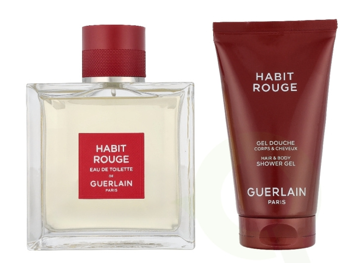 Guerlain Habit Rouge Giftset 175 ml Edt Spray 100ml/Shower Gel 75ml i gruppen SKÖNHET & HÄLSA / Doft & Parfym / Parfym / Parfym för honom hos TP E-commerce Nordic AB (D33505)