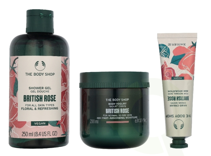 The Body Shop G3 Small British Rose Giftset 140 ml Hand Cream 30ml/Body Butter 50ml/Shower Cream 60ml i gruppen SKÖNHET & HÄLSA / Presentkit / Presentkit För Henne hos TP E-commerce Nordic AB (D33570)