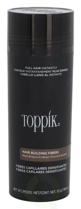 Toppik Hair Building Fibers - Medium Brown 55 g i gruppen SKÖNHET & HÄLSA / Hår & Styling / Hårstylingprodukter hos TP E-commerce Nordic AB (D33672)