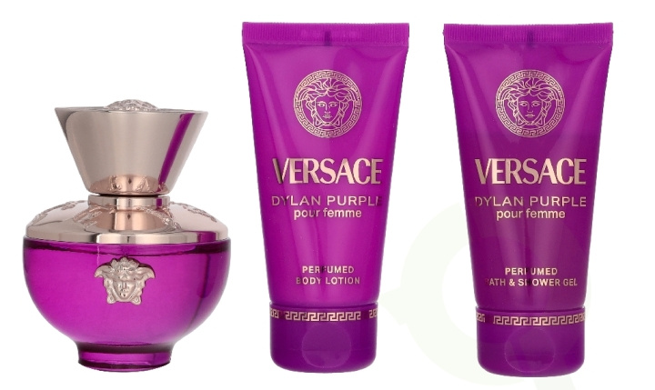 Versace Dylan Purple Giftset 150 ml Edp Spray 50ml/Bath & Shower Gel 50ml/Body Lotion 50ml i gruppen SKÖNHET & HÄLSA / Doft & Parfym / Parfym / Parfym för henne hos TP E-commerce Nordic AB (D33822)