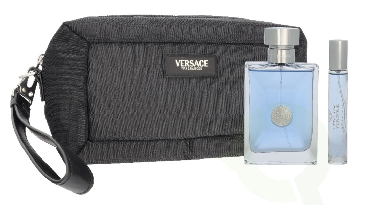 Versace Pour Homme Giftset 110 ml Edt Spray 100ml/Edt Spray 10ml/Black Trousse i gruppen SKÖNHET & HÄLSA / Presentkit / Presentkit För Honom hos TP E-commerce Nordic AB (D33831)