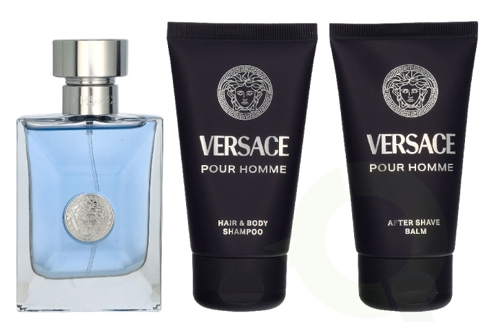 Versace Pour Homme Giftset 150 ml Edt Spray 50ml/Aftershave Balm 50ml/Hair & Body Shampoo 50ml i gruppen SKÖNHET & HÄLSA / Doft & Parfym / Parfym / Parfym för honom hos TP E-commerce Nordic AB (D33832)