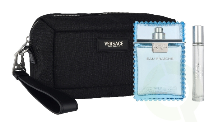 Versace Eau Fraiche Giftset 110 ml Edt Spray 100ml/Edt Spray 10ml/Black Trousse i gruppen SKÖNHET & HÄLSA / Doft & Parfym / Parfym / Parfym för henne hos TP E-commerce Nordic AB (D33833)