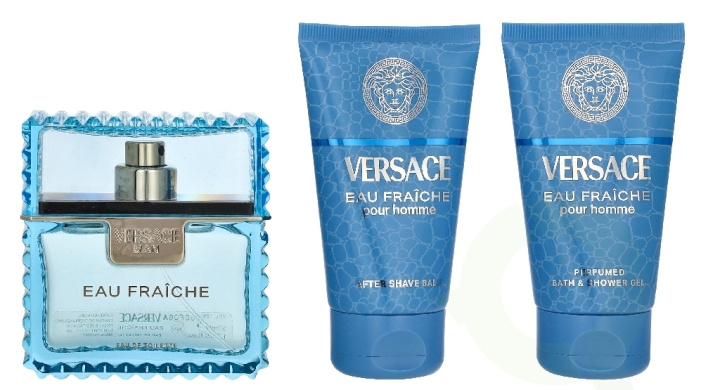 Versace Eau Fraiche Giftset 150 ml Edt Spray 50ml/Bath & Shower Gel 50ml/Aftershave Balm 50ml i gruppen SKÖNHET & HÄLSA / Doft & Parfym / Parfym hos TP E-commerce Nordic AB (D33834)