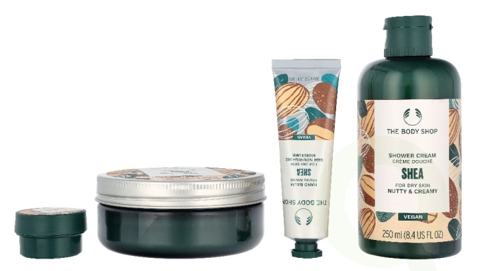 The Body Shop G4 Medium Shea Giftset 580 ml Shower Cream 250ml/ Body Butter 200ml/Hand Balm 30ml/Body Mist 100ml/Large Bath Lily i gruppen SKÖNHET & HÄLSA / Presentkit / Presentkit För Henne hos TP E-commerce Nordic AB (D33876)