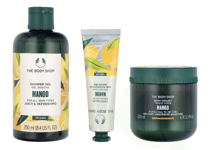The Body Shop G3 Small Mango Giftset 140 ml Hand Cream 30ml/Body Butter 50ml/Shower Cream 60ml i gruppen SKÖNHET & HÄLSA / Presentkit / Presentkit För Henne hos TP E-commerce Nordic AB (D33897)