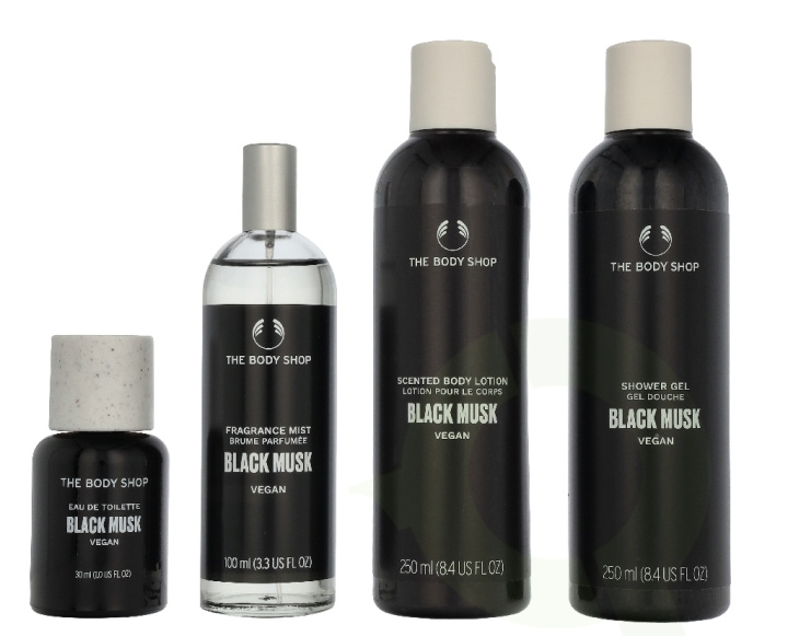 The Body Shop G4 Black Musk Giftset 660 ml Edt Spray 60ml/Black Musk Shower Gel 250ml/Body Lotion 250ml/Fragrance Mist 100ml i gruppen SKÖNHET & HÄLSA / Presentkit / Presentkit För Henne hos TP E-commerce Nordic AB (D33904)