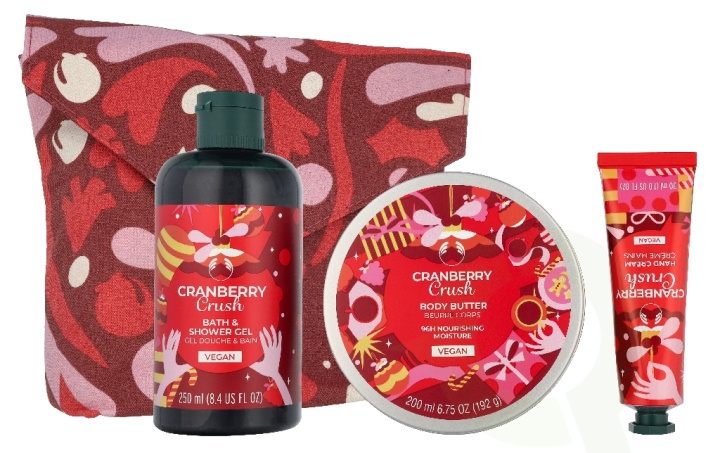 The Body Shop G3 Cranberry Essentials Giftset 580 ml Shower Gel 250ml/Body Yogurt 200ml/Hand Cream 30ml/Soap Bar 100g/Bath Lily i gruppen SKÖNHET & HÄLSA / Presentkit / Presentkit För Henne hos TP E-commerce Nordic AB (D33906)