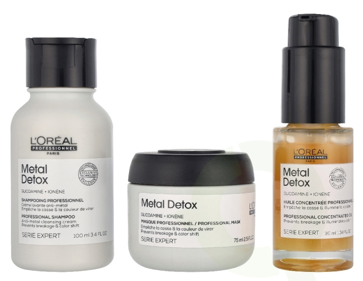 L\'Oreal Serie Expert Metal Detox Set 205 ml Shampoo 100ml/Mask 75ml/Oil 30ml i gruppen SKÖNHET & HÄLSA / Hudvård / Kroppsvård / Bad & Duschcreme hos TP E-commerce Nordic AB (D33966)