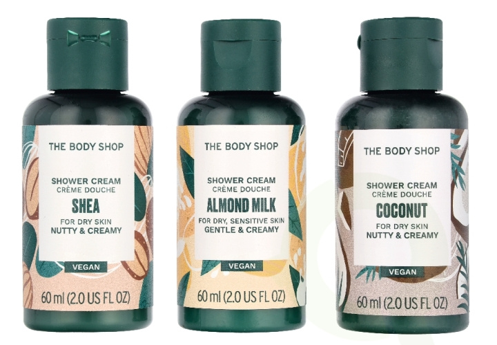 The Body Shop G1 Shower Cream Trio Set 180 ml Pink Grapefruit Shower Cream 60ml/Strawberry Shower Cream 60ml/British Rose Shower Cream 60ml i gruppen SKÖNHET & HÄLSA / Hudvård / Kroppsvård / Bad & Duschcreme hos TP E-commerce Nordic AB (D33977)