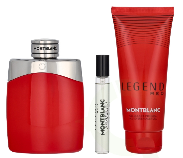 Mont Blanc Legend Red Giftset 207.5 ml Edp Spray 100ml/Edp Spray 7,5ml/All-Over Shower Gel 100ml i gruppen SKÖNHET & HÄLSA / Doft & Parfym / Parfym hos TP E-commerce Nordic AB (D34021)