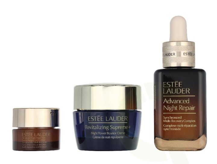 Estee Lauder Nighttime Experts Set 50 ml Advanced Night Repair Complex 30ml/Advanced Night Repair Eye Gel-Cream 5ml/Supreme+ Night Power Bounce Cream 15ml i gruppen SKÖNHET & HÄLSA / Hudvård / Ansiktsvård / Nattkräm hos TP E-commerce Nordic AB (D34042)