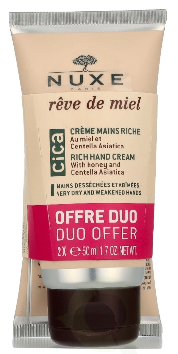 Nuxe Reve De Miel Cica Hand Cream Duo Set 100 ml 2 x 50ml i gruppen SKÖNHET & HÄLSA / Manikyr/Pedikyr / Handkräm hos TP E-commerce Nordic AB (D34172)