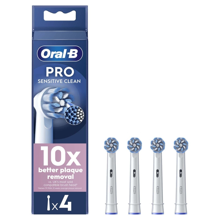 Oral B Borsthuvud Sensitive Clean & Care 4st i gruppen SKÖNHET & HÄLSA / Munvård / Borsthuvuden & Tillbehör hos TP E-commerce Nordic AB (D34340)