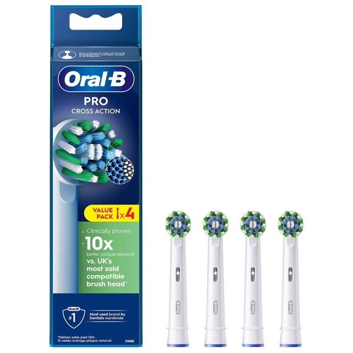 Oral B Borsthuvud Cross Action 4st i gruppen SKÖNHET & HÄLSA / Munvård / Borsthuvuden & Tillbehör hos TP E-commerce Nordic AB (D34343)