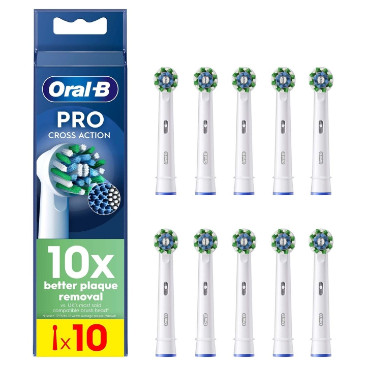 Oral B Borsthuvud CrossAction 10st i gruppen SKÖNHET & HÄLSA / Munvård / Borsthuvuden & Tillbehör hos TP E-commerce Nordic AB (D34345)