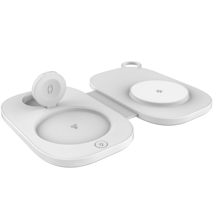 Celly 3-i-1 Trådlös laddare MagSafe-kompatibel Vit i gruppen SMARTPHONE & SURFPLATTOR / Laddare & Kablar / Trådlösa Qi laddare hos TP E-commerce Nordic AB (D34395)