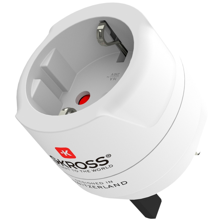 SKROSS Reseadapter Europa till UK m.fl. Jordad i gruppen HEM, HUSHÅLL & TRÄDGÅRD / El & Belysning / Reseadaptrar hos TP E-commerce Nordic AB (D34423)