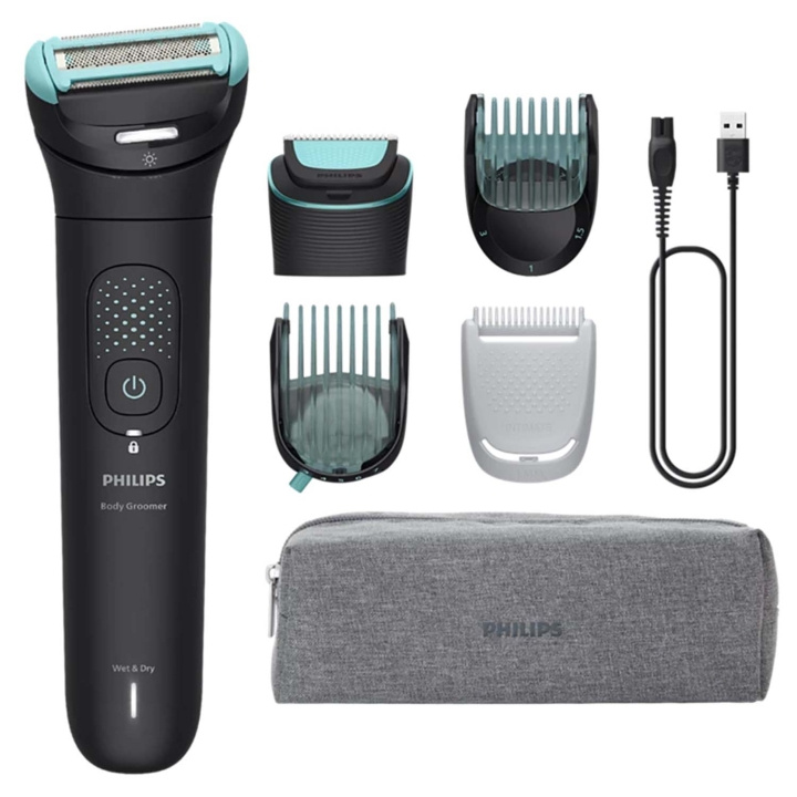 Philips Body Groomer 7000 Serien 2D-flexhuvud och dubbelt trim- och raksystem BG7470/15 i gruppen SKÖNHET & HÄLSA / Hår & Styling / Rakning & Trimning / Hårtrimmers hos TP E-commerce Nordic AB (D34460)