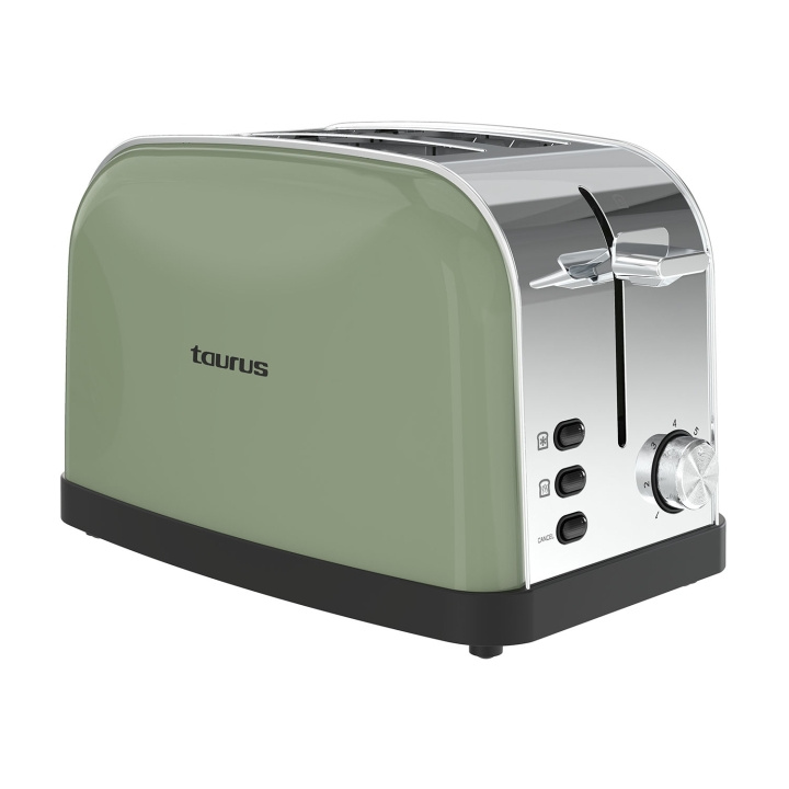 Taurus Brödrost Vintage 2 Olive Två Slotar Olive i gruppen HEM, HUSHÅLL & TRÄDGÅRD / Hushållsmaskiner / Brödrostar & Bordsgrillar / Brödrostar hos TP E-commerce Nordic AB (D34677)