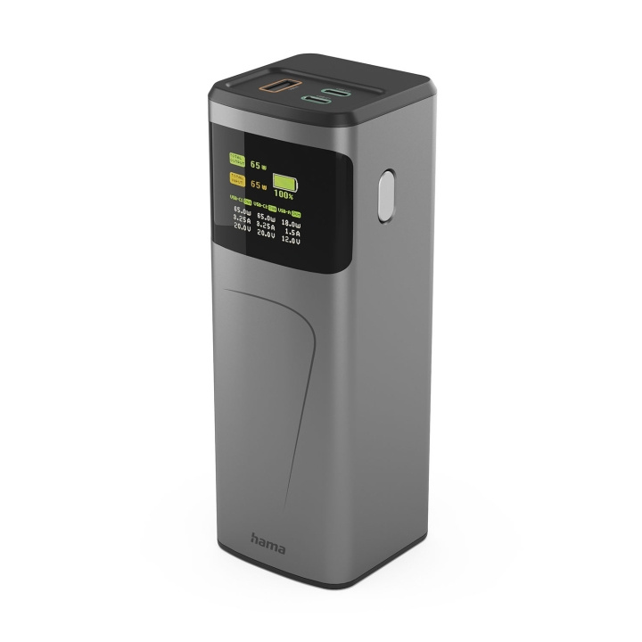 Hama Powerbank 20000mah 2xUSB-C 1xUSB-A 65W Snabbladdning i gruppen SMARTPHONE & SURFPLATTOR / Laddare & Kablar / Powerbanks hos TP E-commerce Nordic AB (D34833)