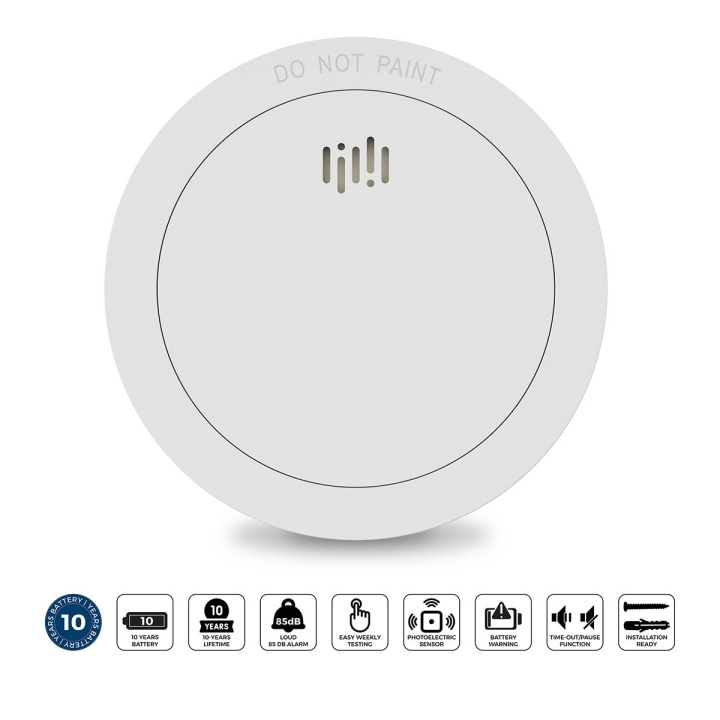 Alecto Smoke detector with 10 years battery and sensor runtime White i gruppen HEM, HUSHÅLL & TRÄDGÅRD / Larm & Säkerhet / Brand, rök, gas / Brandvarnare hos TP E-commerce Nordic AB (D34865)