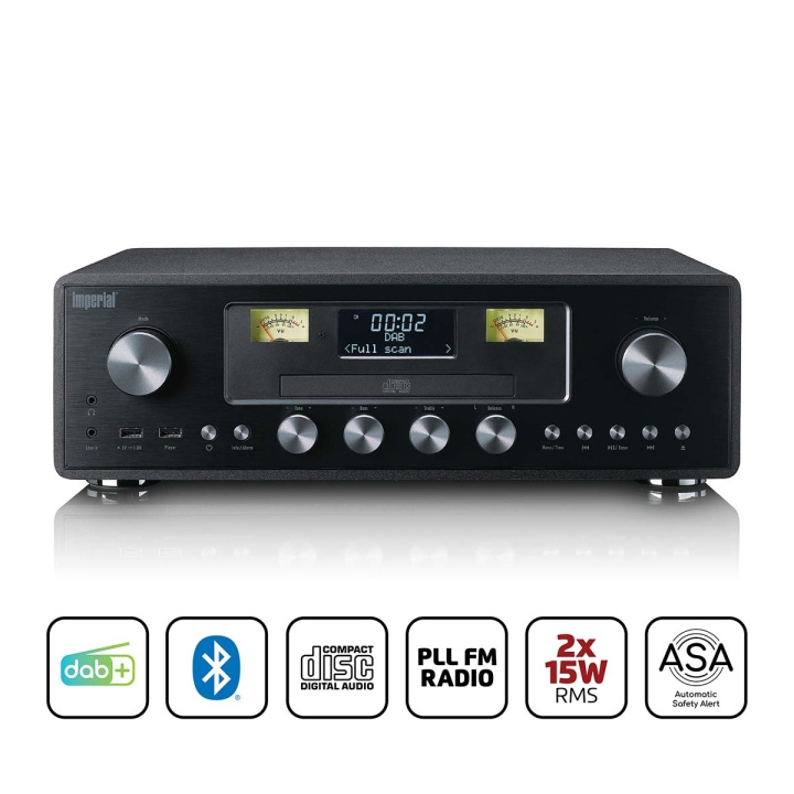 imperial DAB+/FM Radio with CD Player, USB, Bluetooth and ASA function i gruppen HEMELEKTRONIK / Ljud & Bild / Hemmabio, HiFi & Bärbart / Radio & Väckarklockor / Radio hos TP E-commerce Nordic AB (D34884)