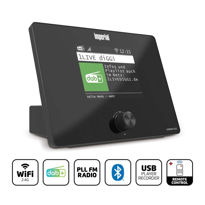 imperial Kompakt hybridradio (Internet, DAB+, FM Hi-Fi tuner) med Bluetooth® i gruppen HEMELEKTRONIK / Ljud & Bild / Hemmabio, HiFi & Bärbart / Radio & Väckarklockor / Radio hos TP E-commerce Nordic AB (D34889)