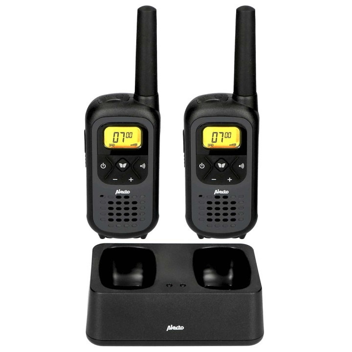 Alecto Walkie-Talkie Set | 2 handenheter | Upp till 7 km | Frekvenskanaler: 16 | PTT / VOX | 35 h standby | Headsetutgång | Svart i gruppen SPORT, FRITID & HOBBY / Friluftsliv / Walkie talkie hos TP E-commerce Nordic AB (D34894)